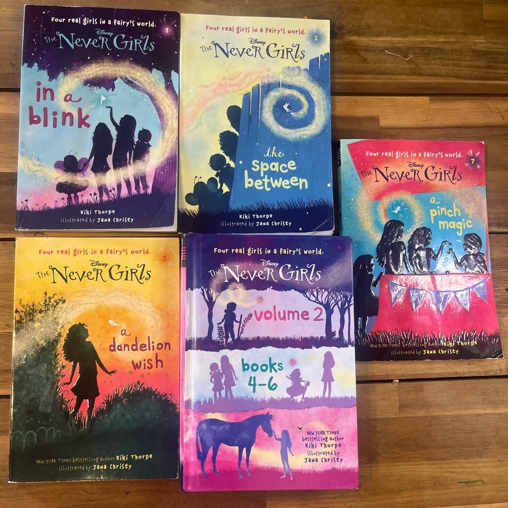 Disney’s The Never Girls  series books 1-7 early readers Disney tinkerbell